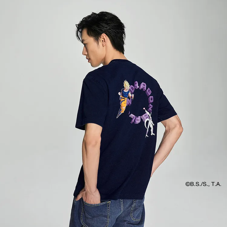 Lee x LONGZHU LIANMINGKUAN SS23 T Shirt Men's Dark Blue-3
