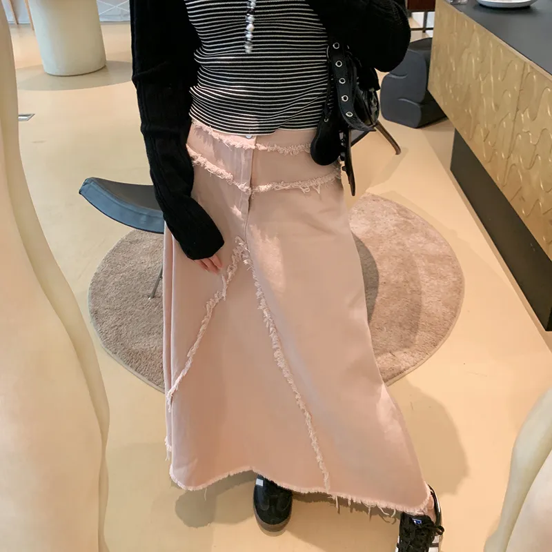 Kong Yili Denim Long Skirts Women's-2