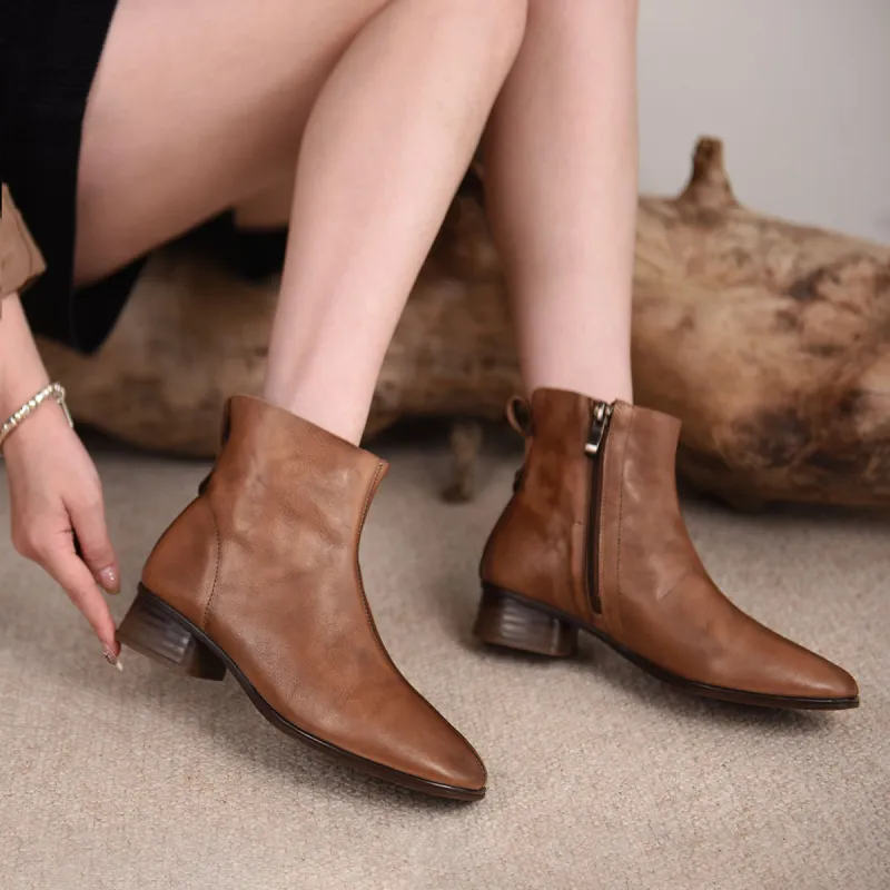 ARTMU Ankle Boots Women's Coffee/Camel-3
