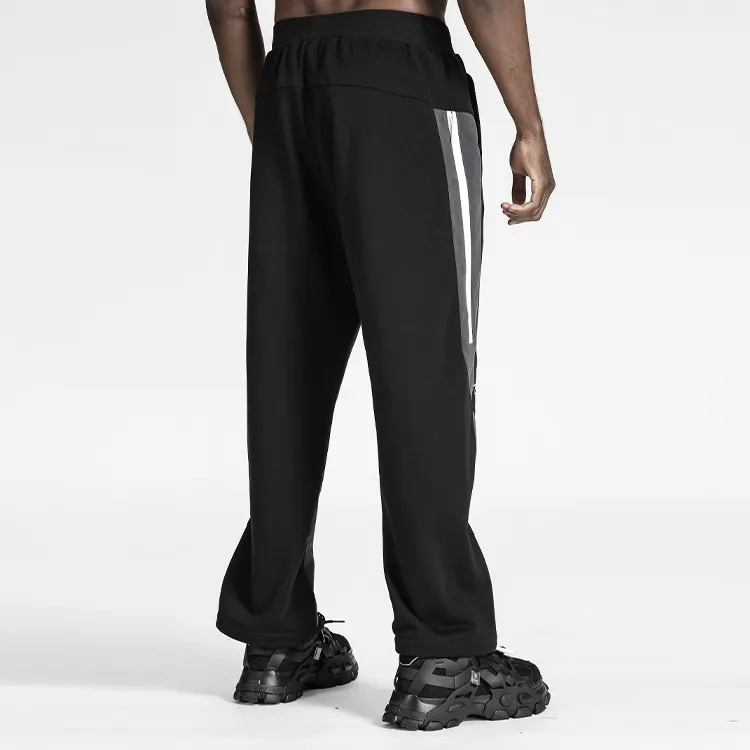 NORVINCY Western Trendy Letter Print Knitted Sweatpants Unisex-3