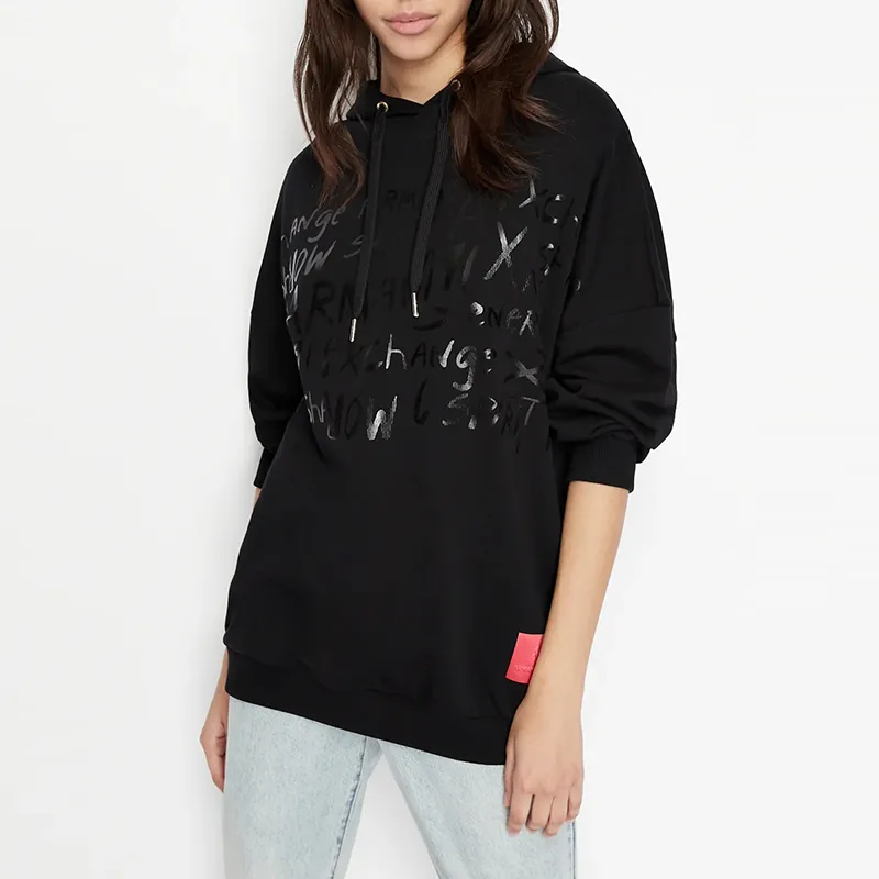 ARMANI EXCHANGEAE FW22 Sweatshirt Women's Black-2