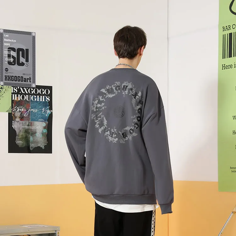 XXGOGO Sweatshirts Unisex Dark Gray Blue-3