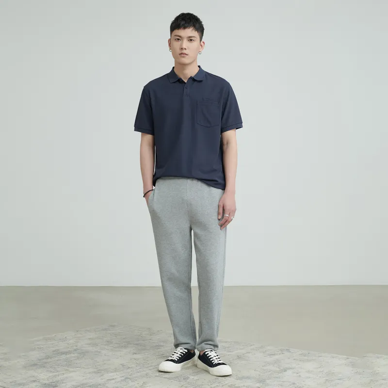 A.B.X Loose Fit Short Sleeved Polo Shirt Men's-22