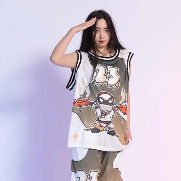 FireMonkey Basketball Jerseys Unisex White-2