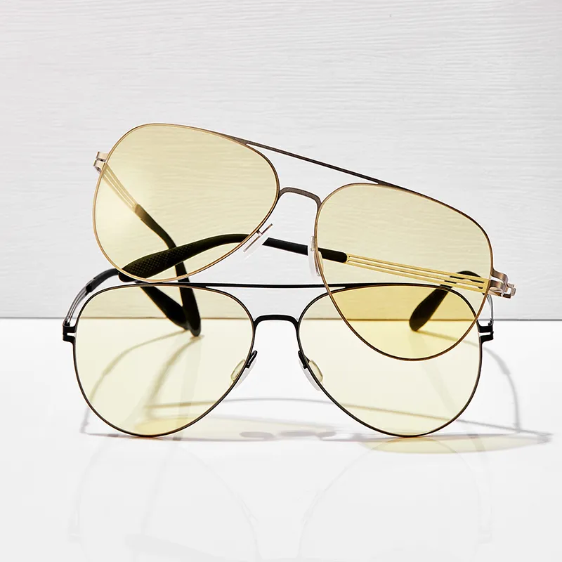 MUYKUY Aviator Sunglasses Men's-5