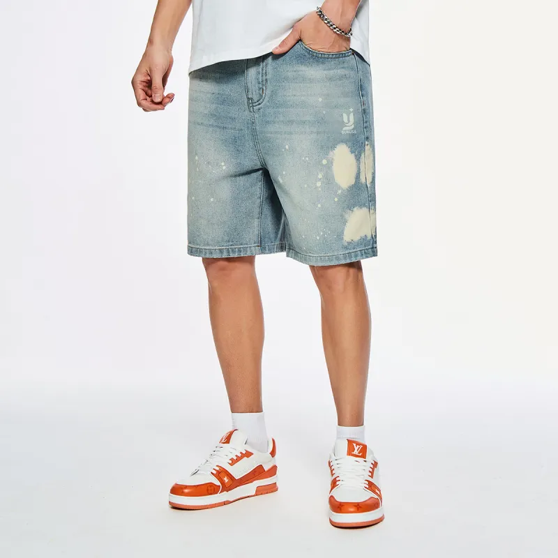 GUKUUL Denim Shorts Unisex Nostalgic Blue-5