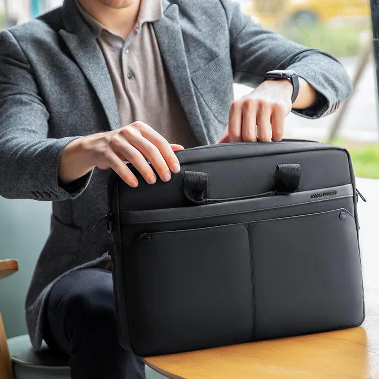 MARK RYDEN Oxford Briefcase, Handheld Laptop Bag Regular Men's Elegant Black-4