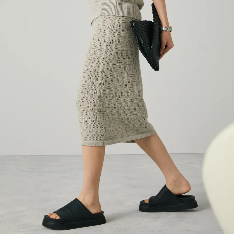 SOLWEIGE Knit Long Skirts Women's-5