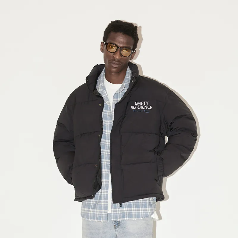 EMPTY REFERENCE Puffer Jacket Unisex Black-4