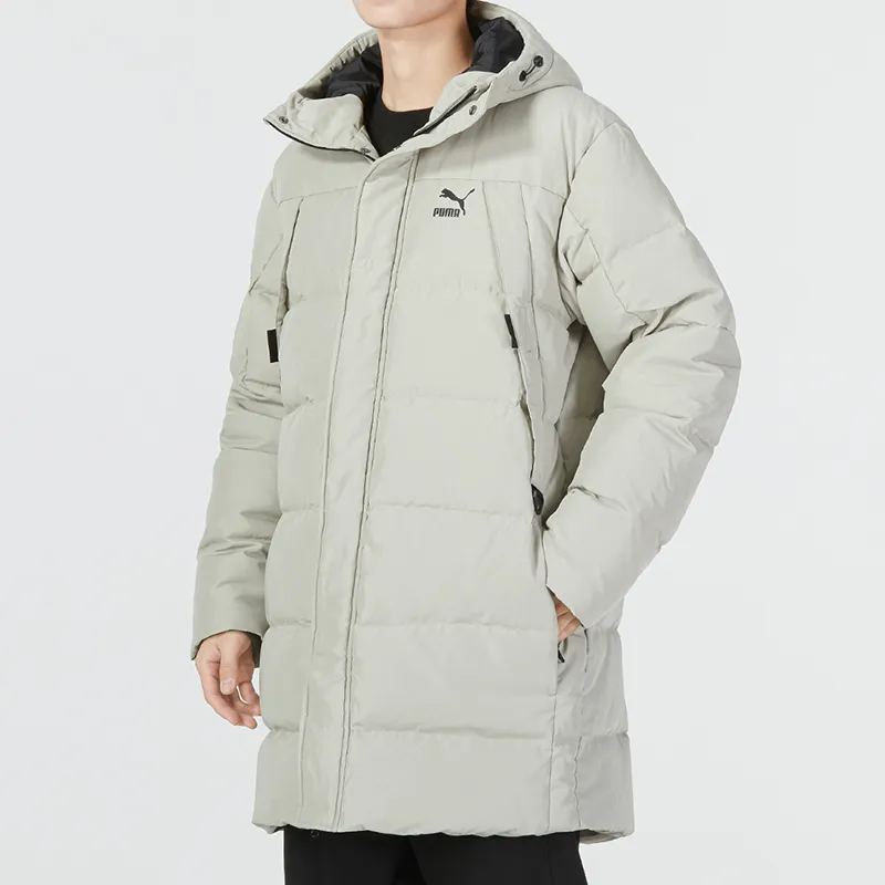 PUMA Down Jackets Men Gray Green-4