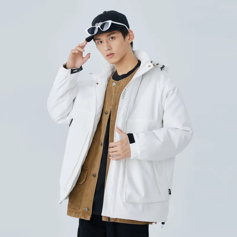 BRNR Thickened And Fleece-Lined Single-Layer Windbreaker Jacket Unisex-8