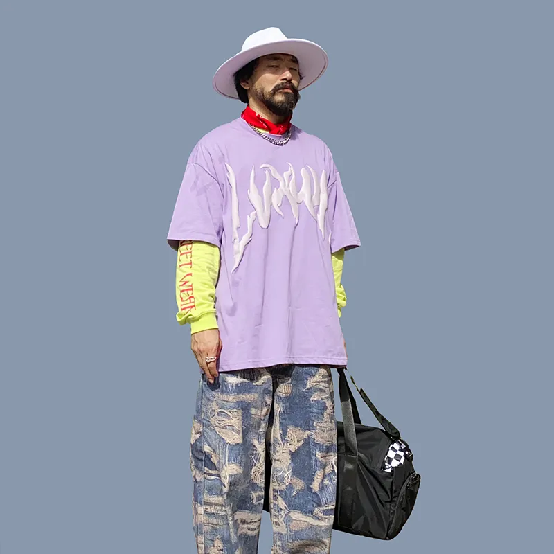 LVXWA T Shirt Unisex Light Purple-2