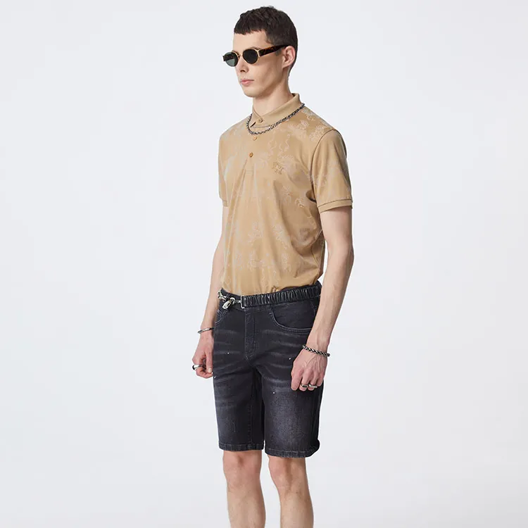 DAVID NAMAN Polo Shirts Men Khaki-5