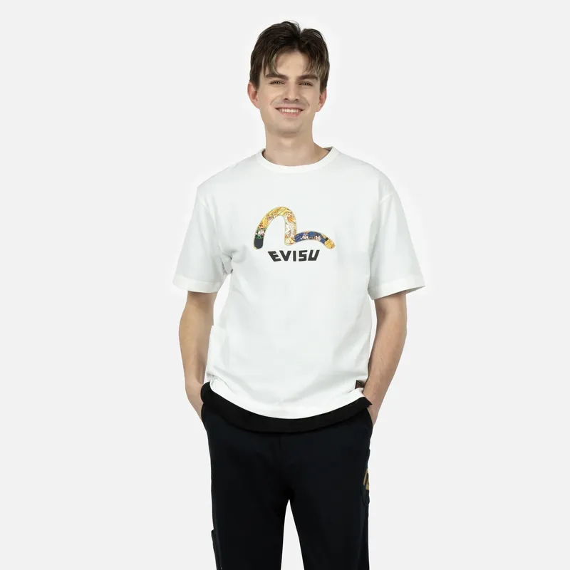 EVISU T Shirts Men White-3