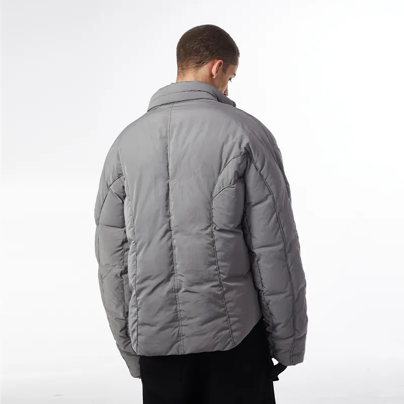 11ESTRANGER Puffer Jacket Unisex Gray-5