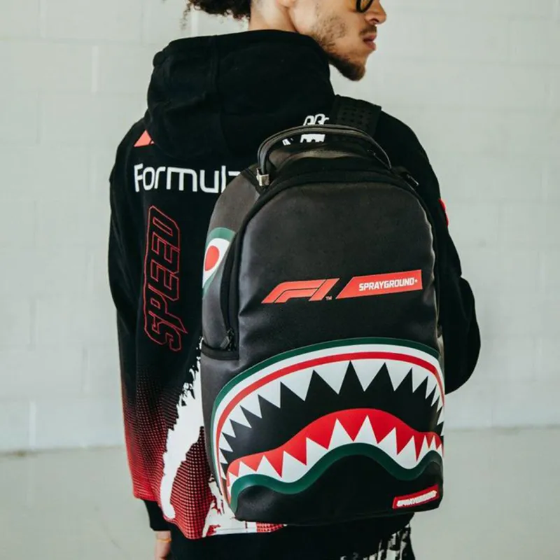 SPRAYGROUND F1 Formula One Collaboration PVC Backpack Tubas Unisex Black-10