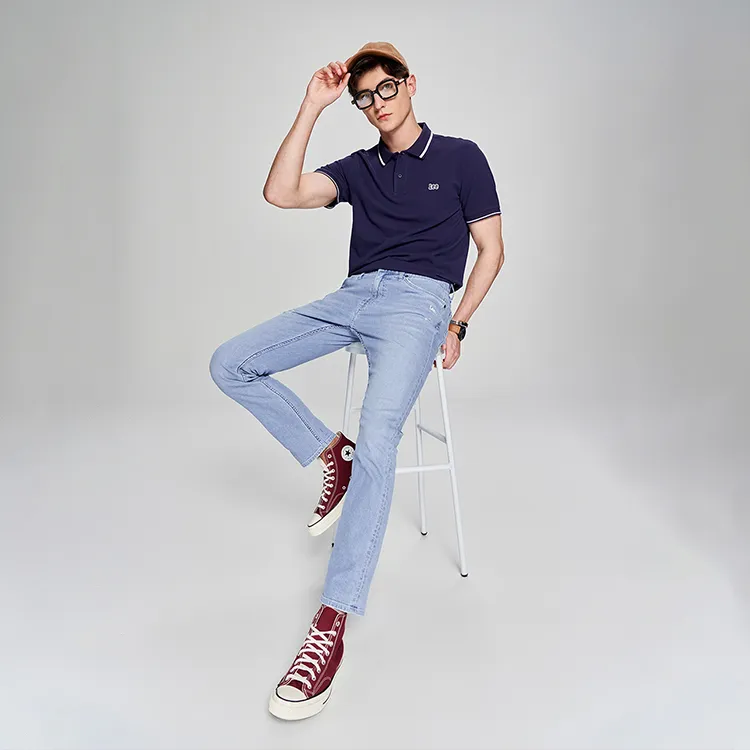 Lee Polo Shirts Men Navy Blue-5