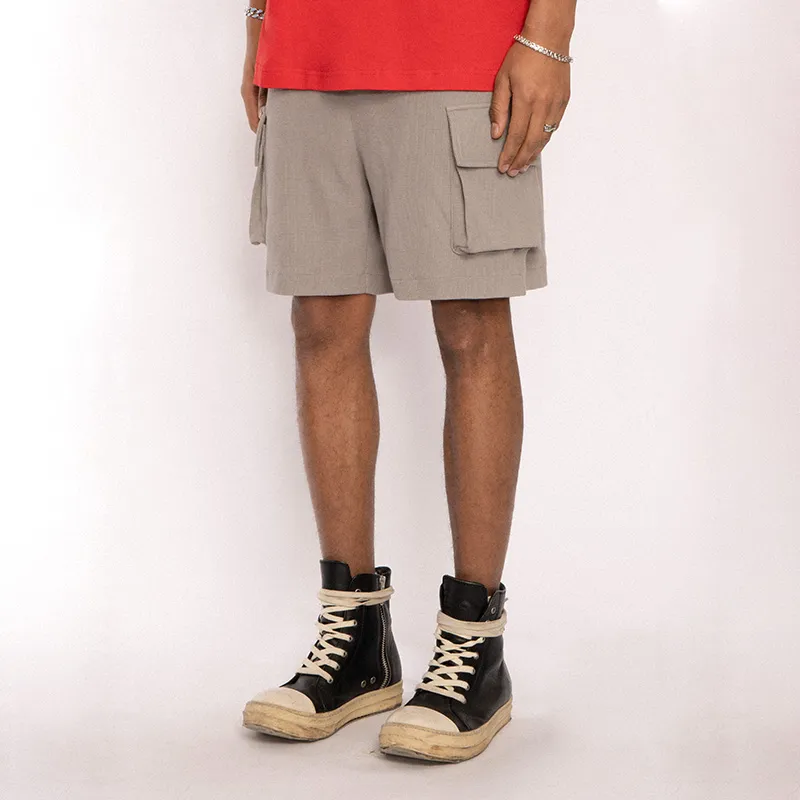 EMPTY REFERENCE Casual Shorts Unisex Gray-4