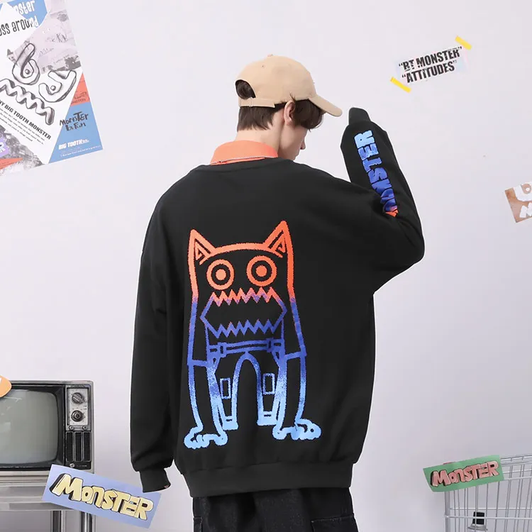 Bt Lapel Loose Fit Mock Two Piece Sweatshirt Unisex-4