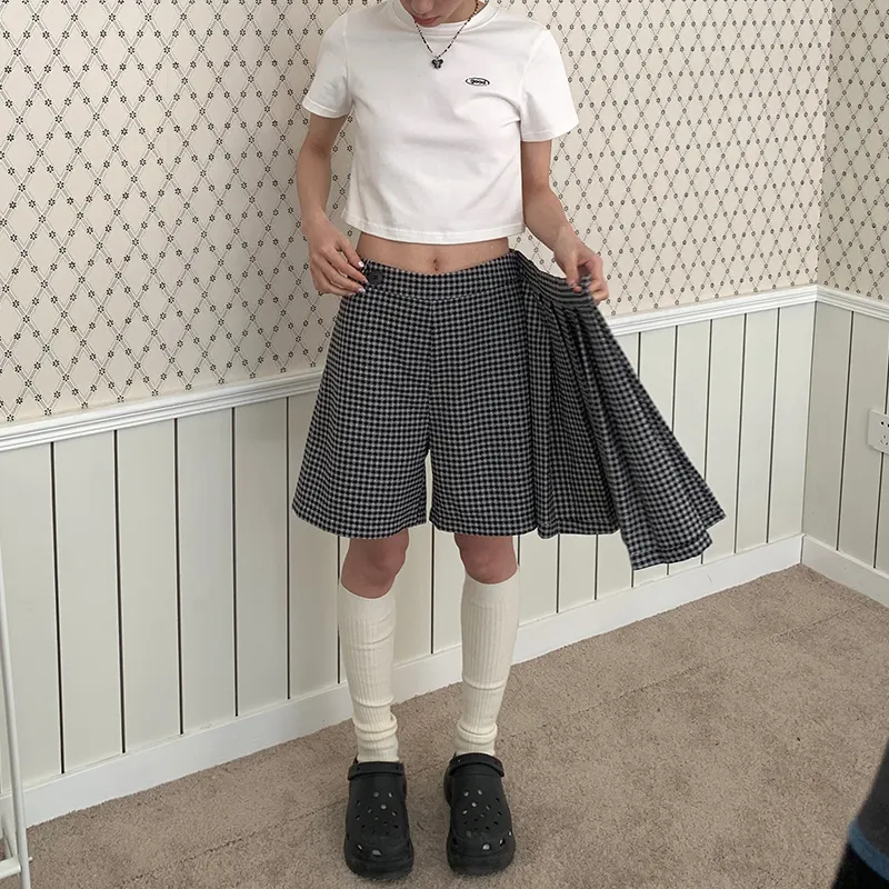 MeiHaoStore Casual Short Skirts Women's Black-2