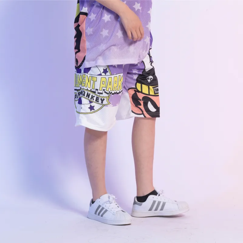 FireMonkey Basketball Shorts Unisex Purple-3