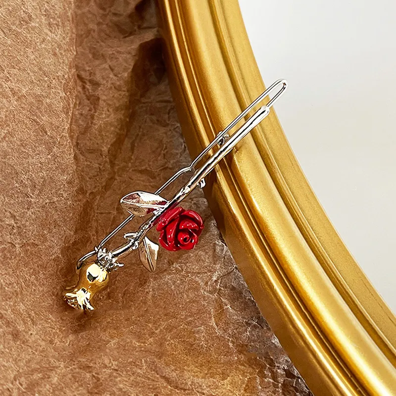 SENDME Hair Clips Women's The Little Prince's Rose Two Piece Set-3