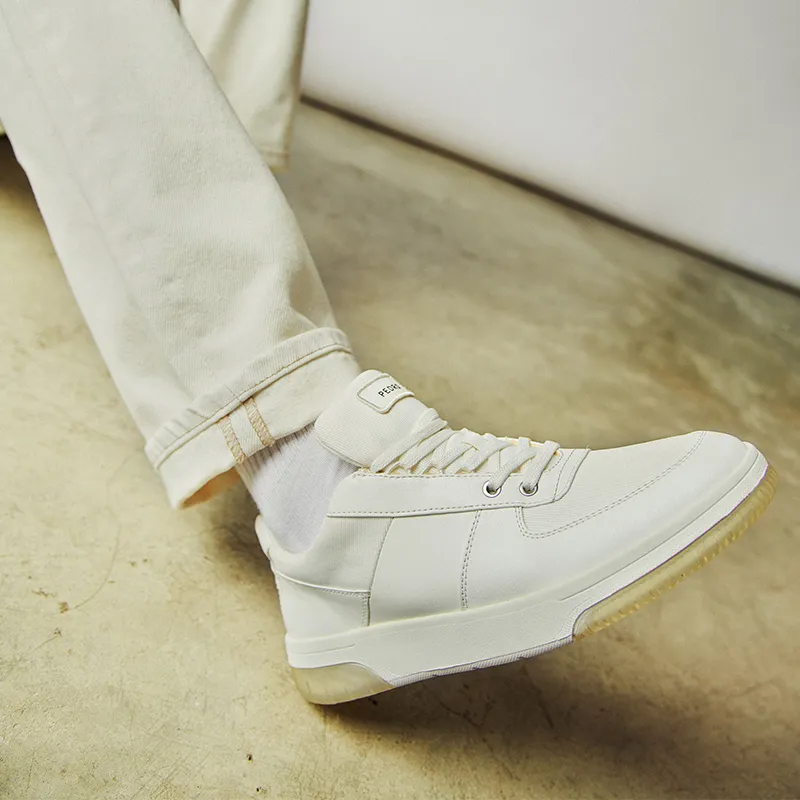PEDRO Skateboard Shoes Men Low Top White-3