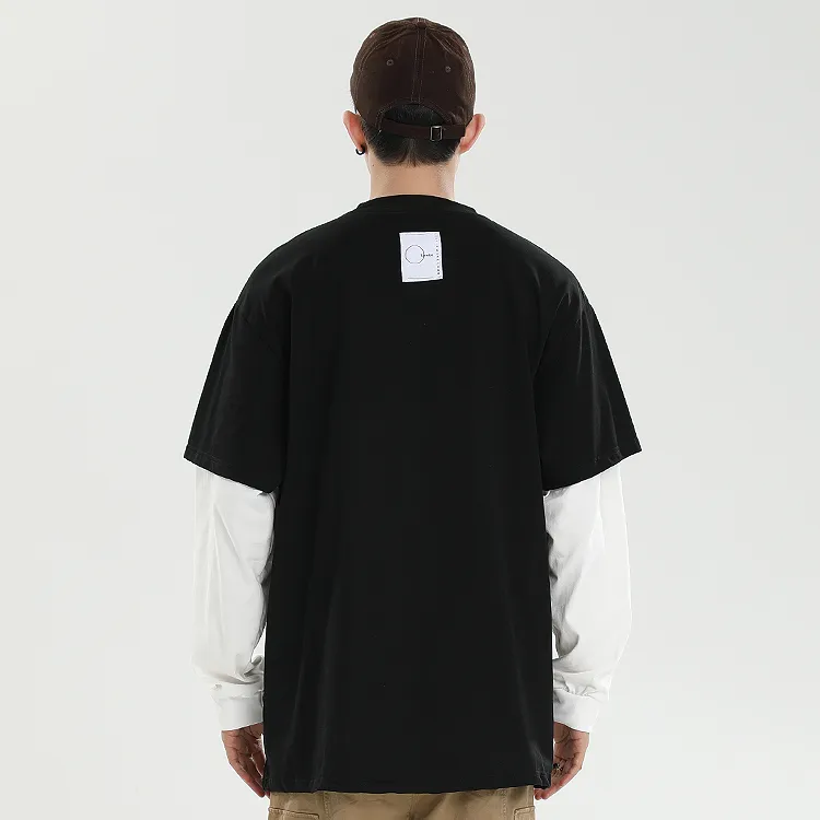 LOMBT Mock Two-Piece Long-Sleeved T-Shirt Unisex-9