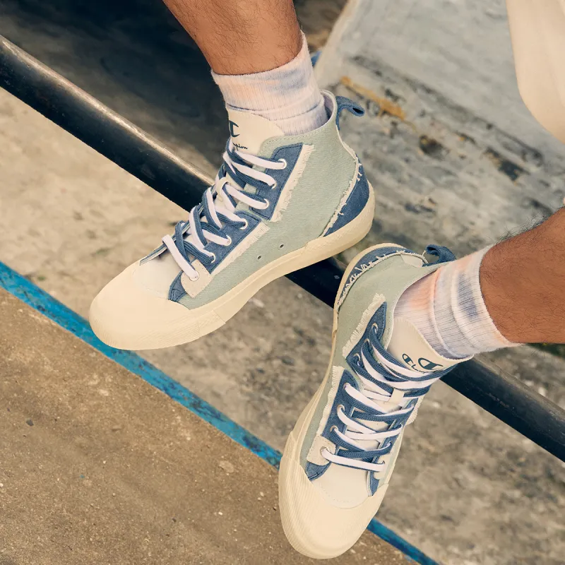 Champion Campus Active High High Top Canvas Shoes Women's Denim Blue-6