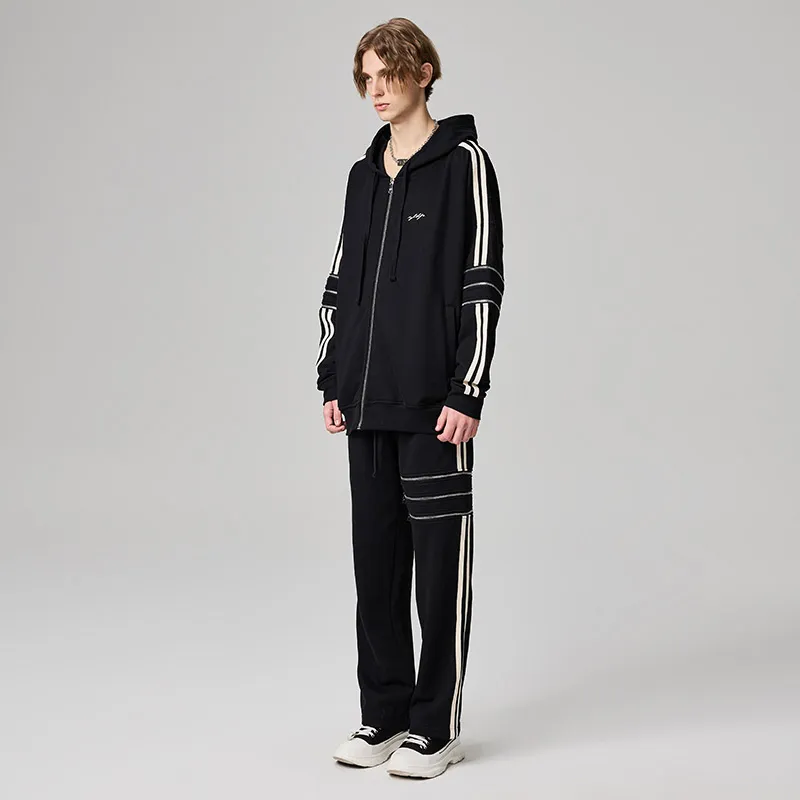 YLDP FW22 Straight Sweatpants Spring, Summer, Fall, And Winter Unisex Black-3