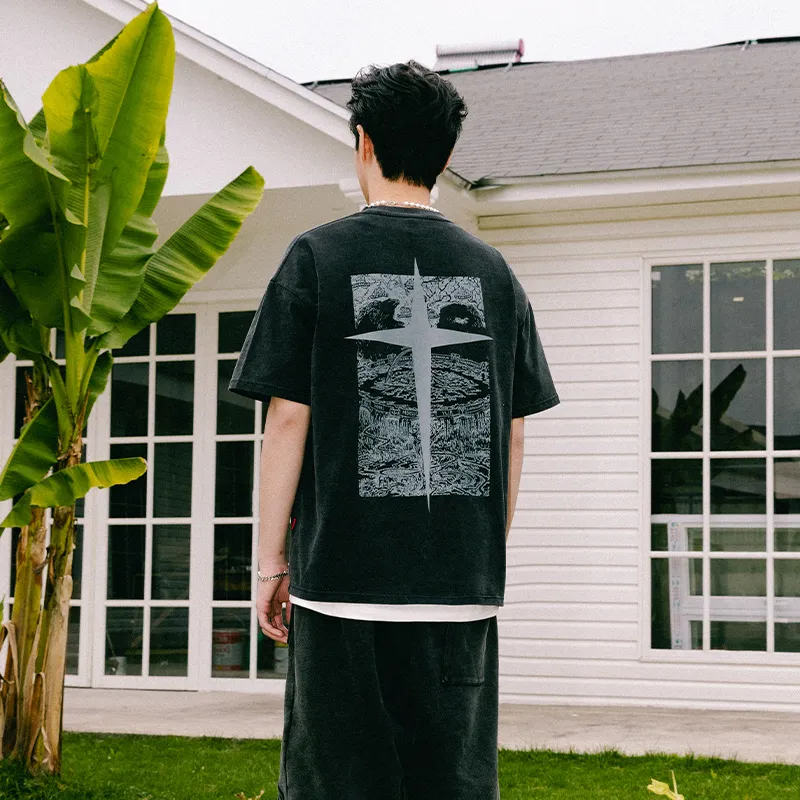 GRKC Straight T-Shirt Unisex Washed Black-3