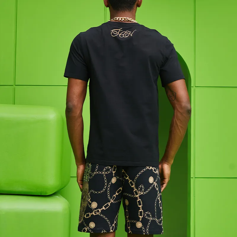 TCH T Shirts Unisex Black Base Gold Logo-2