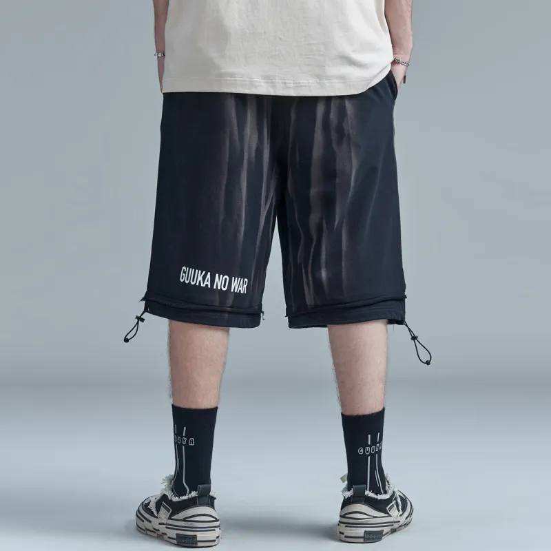 Guuka Casual Shorts Men Black-4