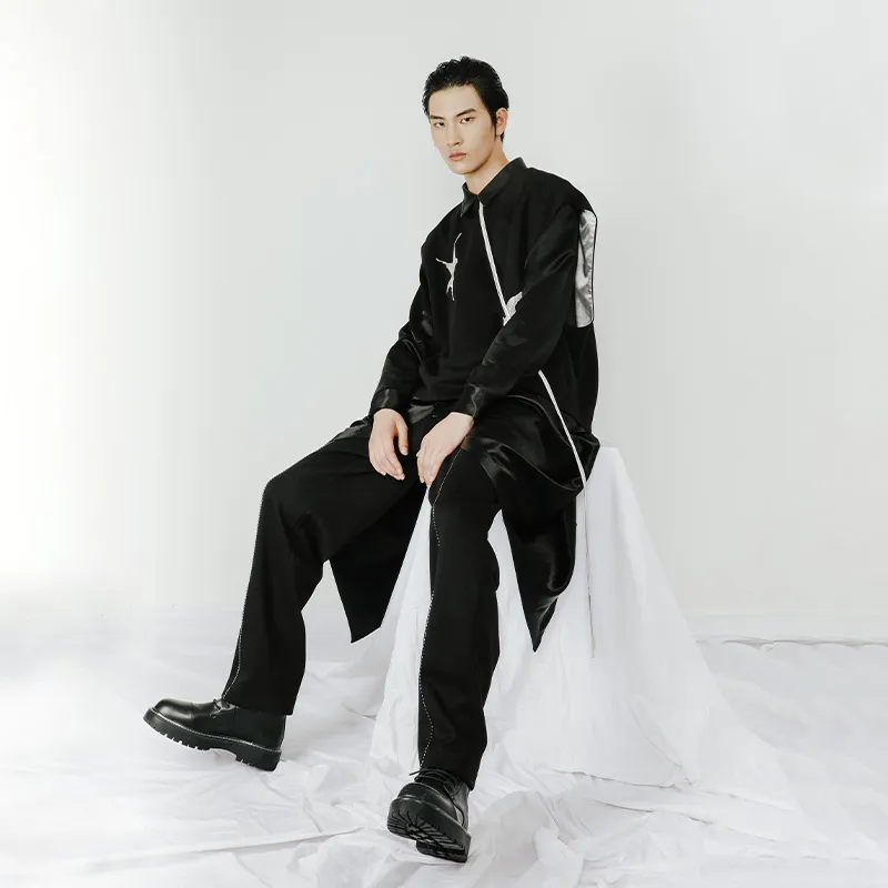 Cheng Jin Yi Bureau Loose Fit Vest Unisex Black-4
