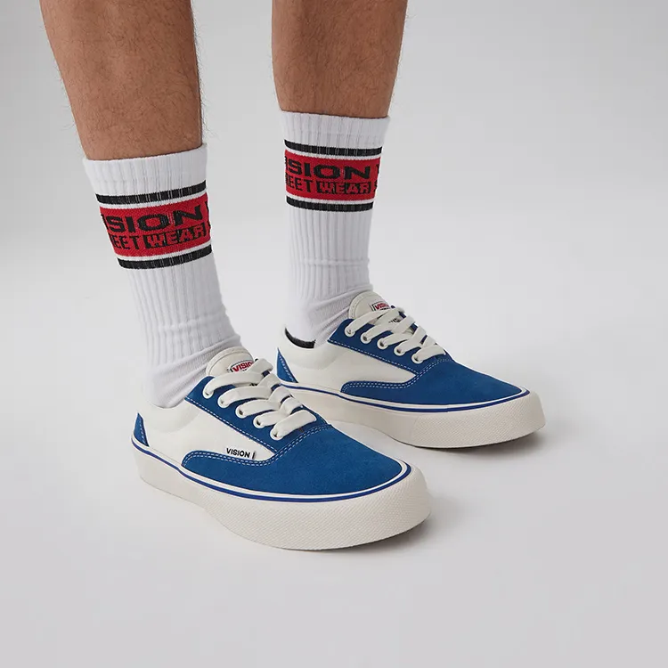 Vision Street Wear Trainers Plus Collection Coverage Low Top Skateboard Shoes Unisex Royal Blue-6