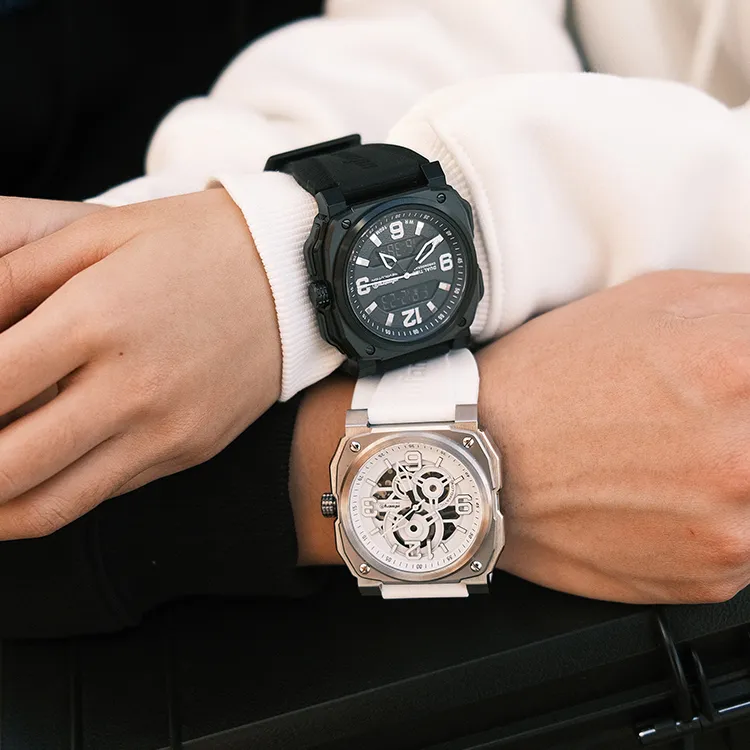 INFANTRY Eagle Strike Black Warrior Mechanical Movement Watch Unisex White Dial IN0001-2
