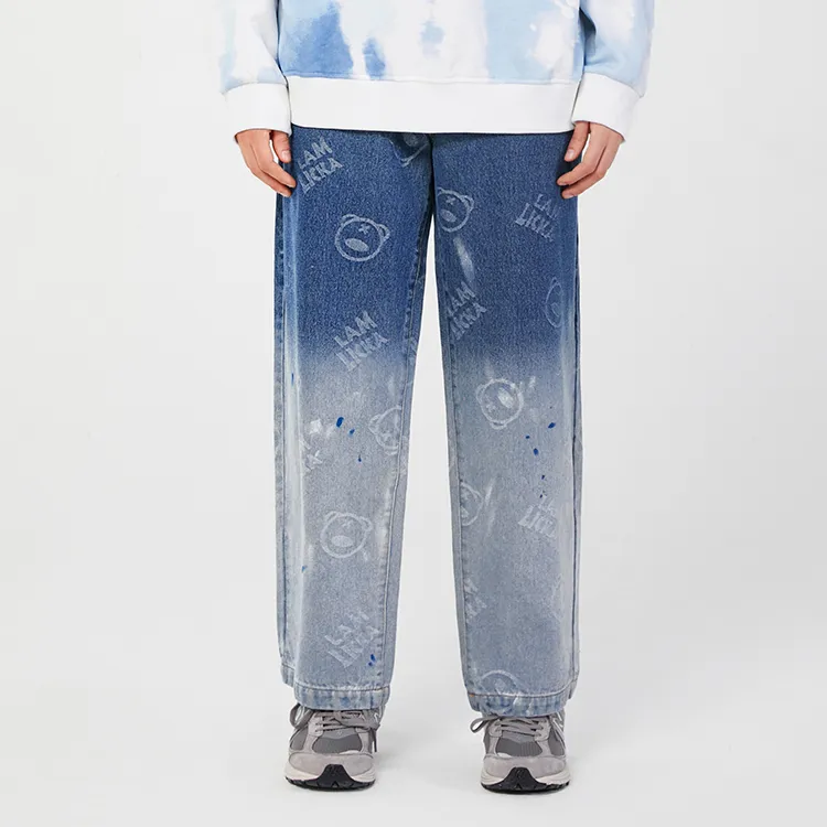 LAMLICKA Straight Jeans Unisex Blue-2