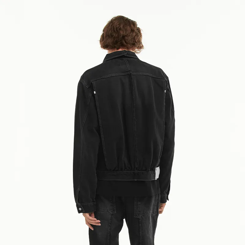 C2H4 Denim Jackets Unisex Black-4