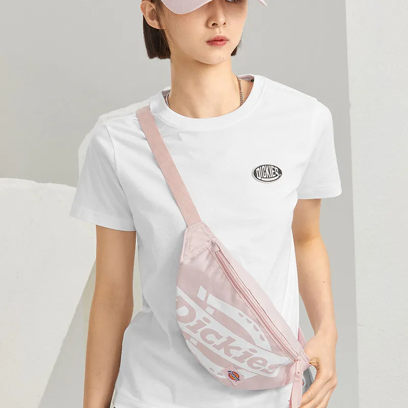 Dickies Polyester Fanny Pack Crossbody Bags Regular Unisex Dusty Pink-2