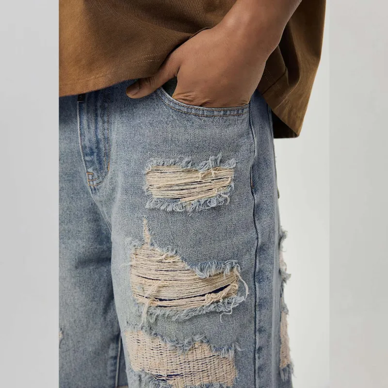 ROCAWEAR Denim Shorts Unisex Washed Blue-5
