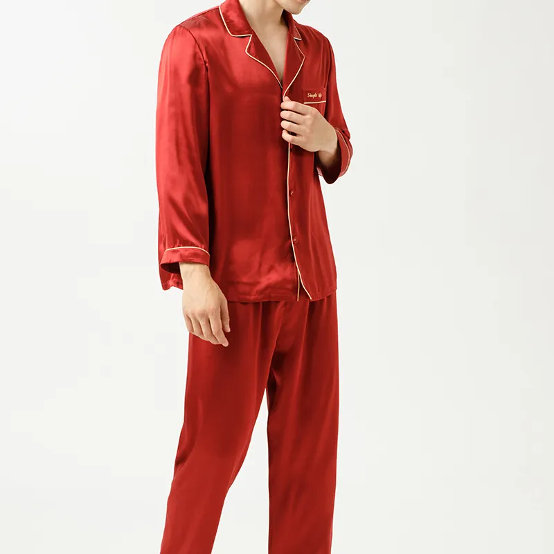 JINSANT Pajama Set Men's Caramel Red-3