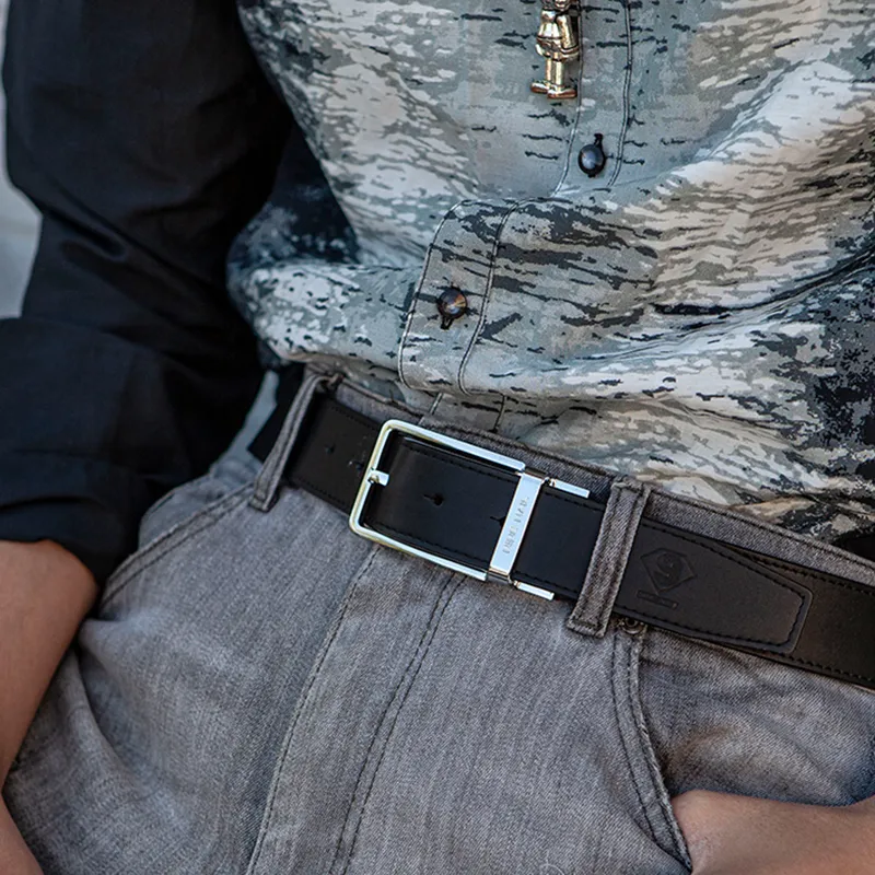 NINE NAIL Leather Belts Men-11
