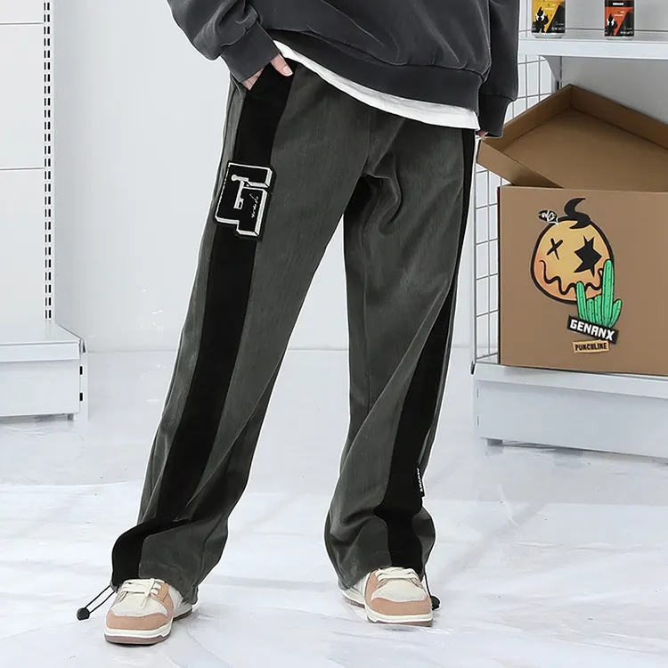 GENANX FW22 Casual Pants Unisex Gray-2