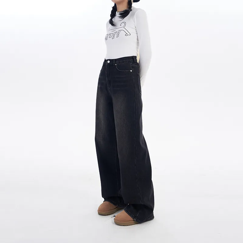 BETWEENAND Straight Thickened Jeans Women's-2