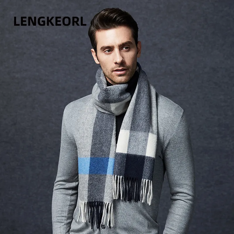 LENGKEORL Knit Scarves Men-5