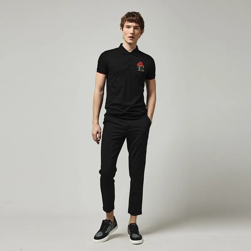 RARE Polo Shirts Men Black-3