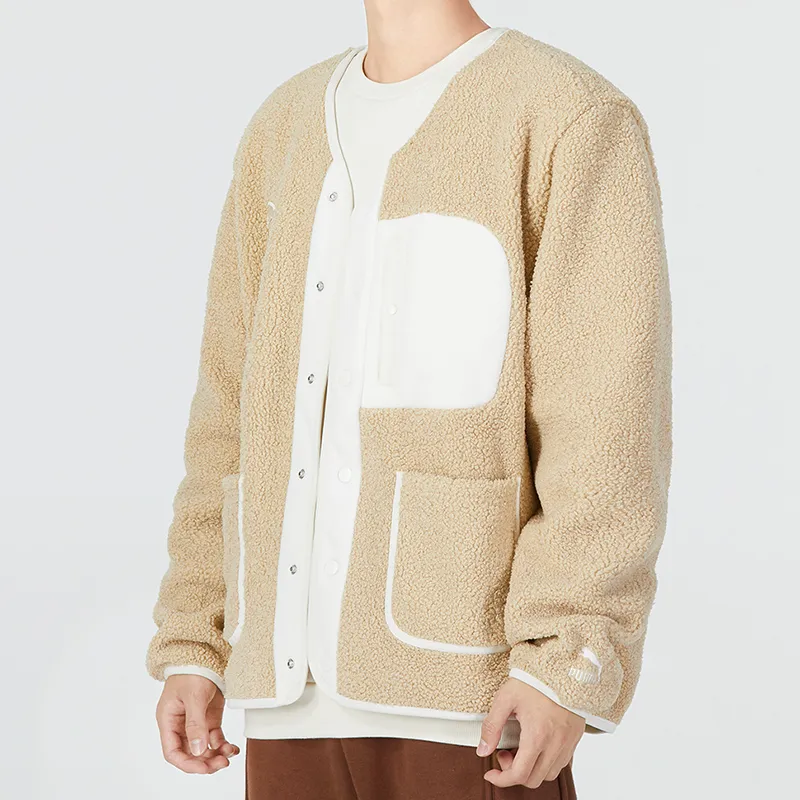 PUMA Velvet Jackets Men Khaki-4