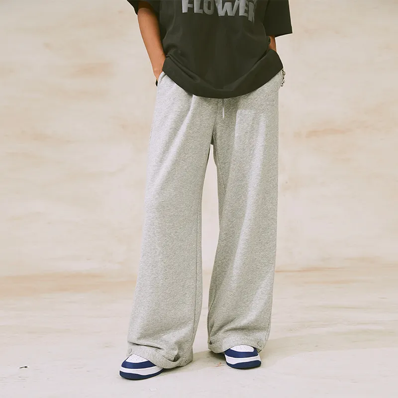 CHIGGALAB Casual Pants Unisex Light Gray-2