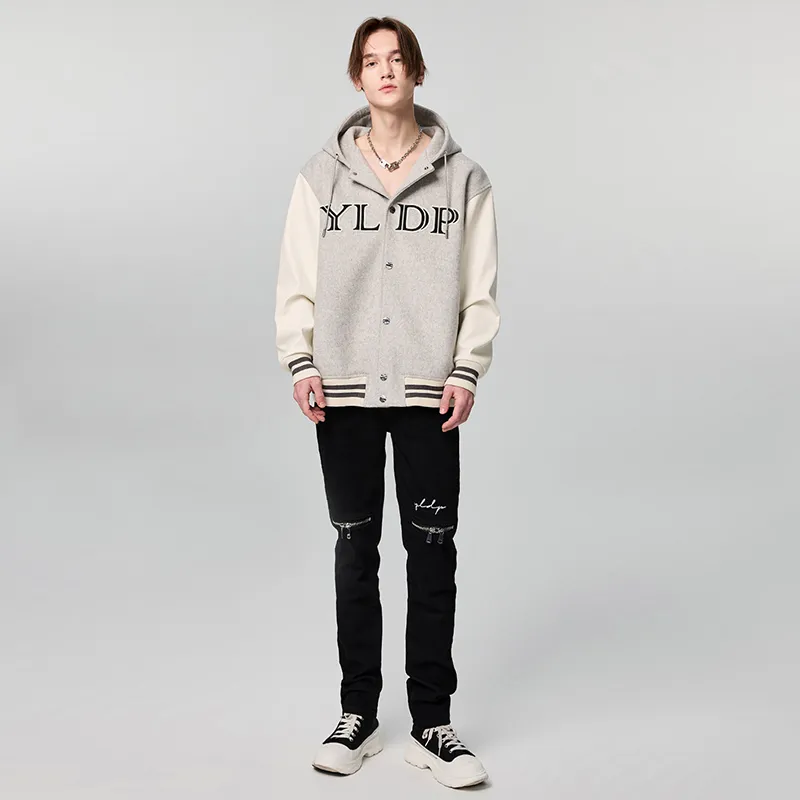 YLDP Baseball Jerseys Unisex Light Gray-6