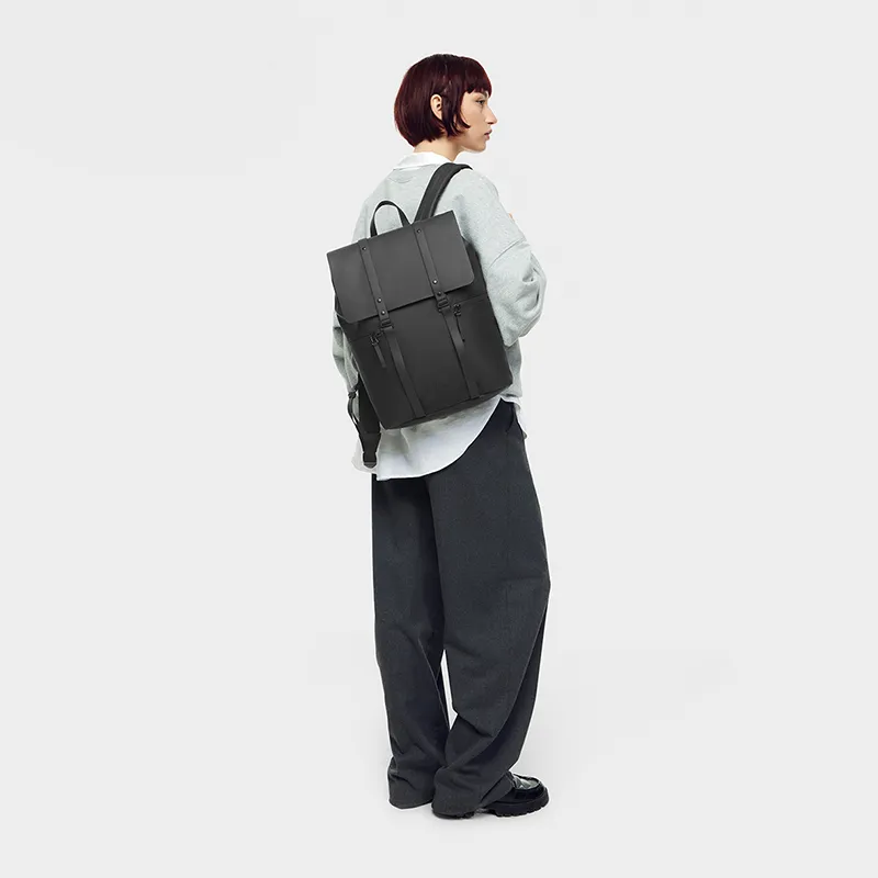 Gaston Luga Waterproof Eco Friendly Material Backpack Unisex Elegant Black-2